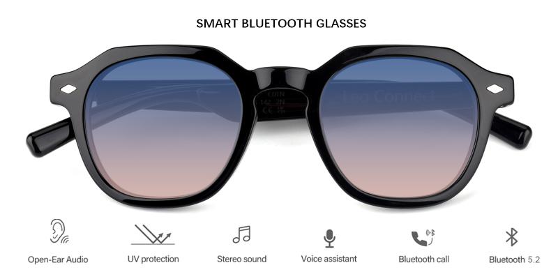 Smart Bluetooth 5.2 Sunglasses-Black-Sunglasses