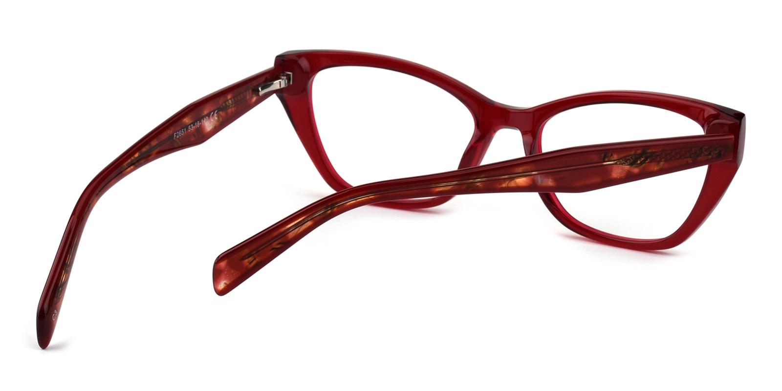 Flame-Red-Cat-Acetate-Eyeglasses-detail