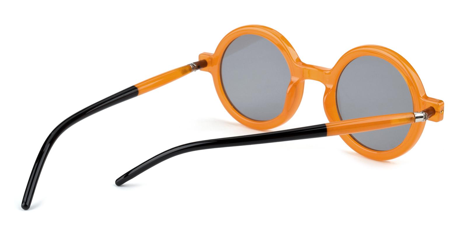 Palmer-Orange-Round-Plastic-Sunglasses-detail