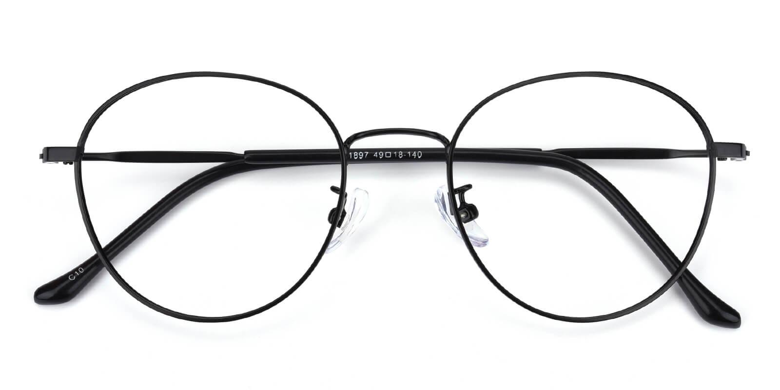 Devi-Black-Round-Metal-Eyeglasses-detail