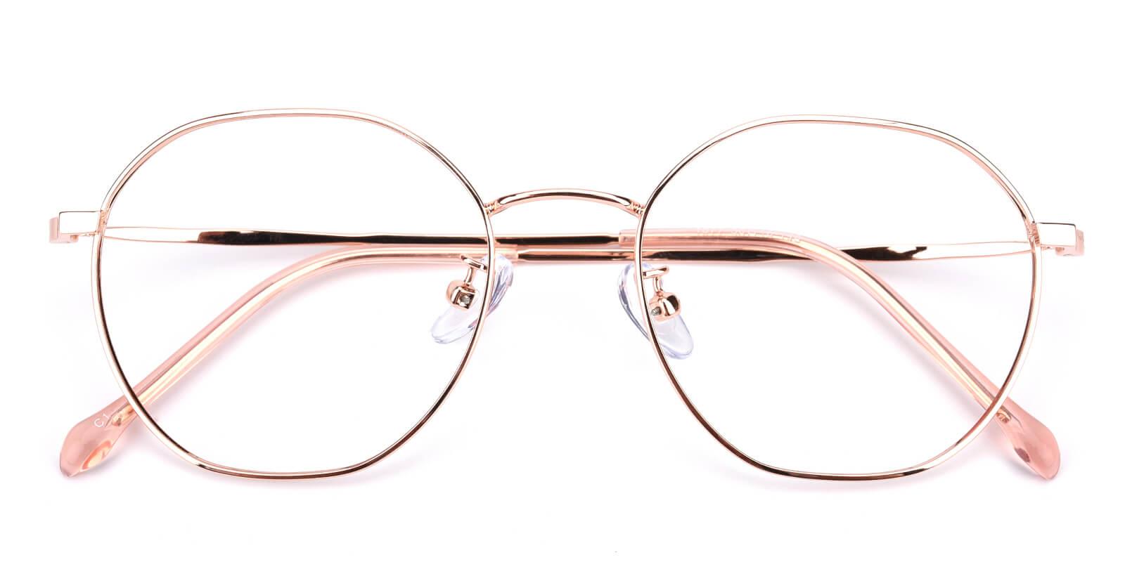 Govind-Pink-Round-Metal-Eyeglasses-detail