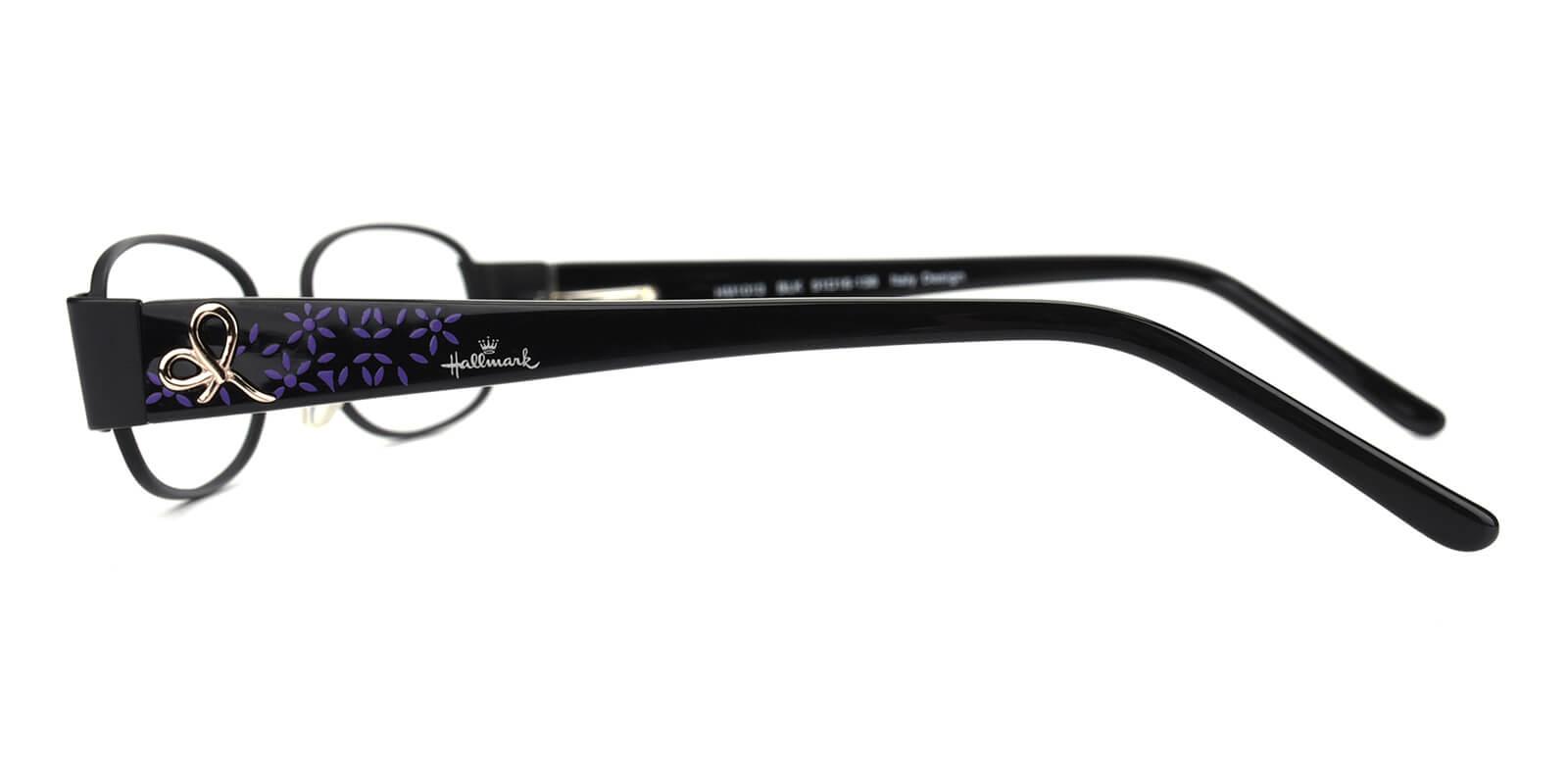 Janniey-Black-Rectangle / Oval-Metal-Eyeglasses-detail