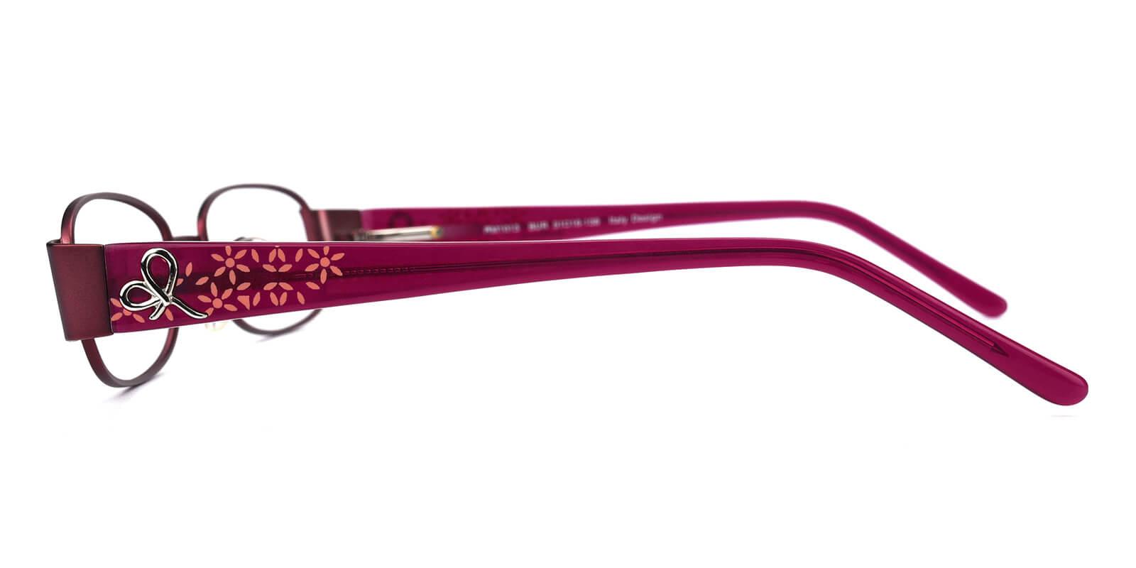 Janniey-Purple-Rectangle / Oval-Metal-Eyeglasses-detail